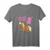 Pony 8 Jahre alt Pferd Ich Bin Schon 8 Mädchen T-Shirt – Perfektes Geburtstagsgeschenk für Pferdeliebende Mädchen