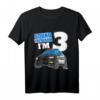 Kinder Polizei Ich Bin 3. Geburtstag Junge Polizeiwagen T-Shirt - Niedliches Geschenk zum dritten Geburtstag für kleine Polizeifans