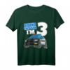 Kinder Polizei Ich Bin 3. Geburtstag Junge Polizeiwagen T-Shirt - Niedliches Geschenk zum dritten Geburtstag für kleine Polizeifans