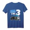 Kinder Polizei Ich Bin 3. Geburtstag Junge Polizeiwagen T-Shirt - Niedliches Geschenk zum dritten Geburtstag für kleine Polizeifans