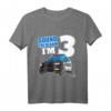 Kinder Polizei Ich Bin 3. Geburtstag Junge Polizeiwagen T-Shirt - Niedliches Geschenk zum dritten Geburtstag für kleine Polizeifans
