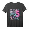 Kinder 5. Geburtstag Meerjungfrau Mädchen T-Shirt - Perfektes Geschenk für Meerjungfrau-Liebhaberinnen zum 5. Geburtstag