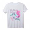 Kinder 5. Geburtstag Meerjungfrau Mädchen T-Shirt - Perfektes Geschenk für Meerjungfrau-Liebhaberinnen zum 5. Geburtstag