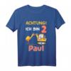 Kinder Jungen Name Bagger Shirt zum 2. Geburtstag - Personalisierte Geschenkidee für Jungen, die Baumaschinen lieben