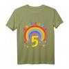 Kinder 5 Jahre alt Junge Mädchen Rainbow Regenbogen T-Shirt – Perfektes Geburtstagsoutfit & Geschenk zum 5. Geburtstag
