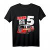 Kinder Feuerwehrauto 5. Geburtstag Junge Feuerwehrmann T-Shirt – Perfektes Geschenk für den fünften Geburtstag & Feuerwehr-Fans