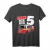 Kinder Feuerwehrauto 5. Geburtstag Junge Feuerwehrmann T-Shirt – Perfektes Geschenk für den fünften Geburtstag & Feuerwehr-Fans