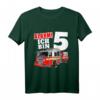 Kinder Feuerwehrauto 5. Geburtstag Junge Feuerwehrmann T-Shirt – Perfektes Geschenk für den fünften Geburtstag & Feuerwehr-Fans