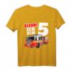 Kinder Feuerwehrauto 5. Geburtstag Junge Feuerwehrmann T-Shirt – Perfektes Geschenk für den fünften Geburtstag & Feuerwehr-Fans