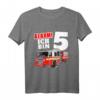 Kinder Feuerwehrauto 5. Geburtstag Junge Feuerwehrmann T-Shirt – Perfektes Geschenk für den fünften Geburtstag & Feuerwehr-Fans