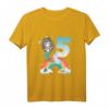 Kinder 5. Geburtstag Meerjungfrau Nixe Mädchen T-Shirt – Süßes Geburtstagsgeschenk mit Prinzessin & Sternen, klassisch geschnitten
