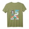 Kinder 5. Geburtstag Meerjungfrau Nixe Mädchen T-Shirt – Süßes Geburtstagsgeschenk mit Prinzessin & Sternen, klassisch geschnitten