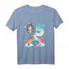 Kinder 5. Geburtstag Meerjungfrau Nixe Mädchen T-Shirt – Süßes Geburtstagsgeschenk mit Prinzessin & Sternen, klassisch geschnitten