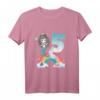 Kinder 5. Geburtstag Meerjungfrau Nixe Mädchen T-Shirt – Süßes Geburtstagsgeschenk mit Prinzessin & Sternen, klassisch geschnitten