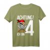 Kinder 4 Jahre alt Geburtstag Junge Pirat Totenkopf Party T-Shirt – Lustiges Geburtstagsgeschenk für kleine Piraten
