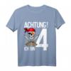 Kinder 4 Jahre alt Geburtstag Junge Pirat Totenkopf Party T-Shirt – Lustiges Geburtstagsgeschenk für kleine Piraten