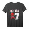 Kinder Ninja Kostüm zum 7. Geburtstag - Rotes Ninja T-Shirt für Jungen, ideales Geschenk für 7-Jährige