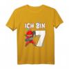 Kinder Ninja Kostüm zum 7. Geburtstag - Rotes Ninja T-Shirt für Jungen, ideales Geschenk für 7-Jährige