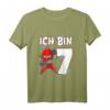 Kinder Ninja Kostüm zum 7. Geburtstag - Rotes Ninja T-Shirt für Jungen, ideales Geschenk für 7-Jährige