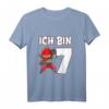Kinder Ninja Kostüm zum 7. Geburtstag - Rotes Ninja T-Shirt für Jungen, ideales Geschenk für 7-Jährige