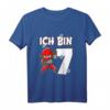 Kinder Ninja Kostüm zum 7. Geburtstag - Rotes Ninja T-Shirt für Jungen, ideales Geschenk für 7-Jährige