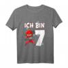 Kinder Ninja Kostüm zum 7. Geburtstag - Rotes Ninja T-Shirt für Jungen, ideales Geschenk für 7-Jährige