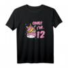 12. Geburtstag Einhorn T-Shirt für Mädchen - Süßes, cooles Geburtstagsgeschenk für 12-Jährige mit Sonnenbrille
