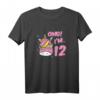 12. Geburtstag Einhorn T-Shirt für Mädchen - Süßes, cooles Geburtstagsgeschenk für 12-Jährige mit Sonnenbrille