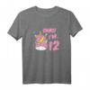 12. Geburtstag Einhorn T-Shirt für Mädchen - Süßes, cooles Geburtstagsgeschenk für 12-Jährige mit Sonnenbrille
