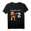 Kinder 2. Geburtstag Fußball Deutschland - Tiger T-Shirt für Jungen & Mädchen, perfekt als Geburtstagsgeschenk und zum Tragen im Kindergarten