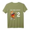 Kinder 2. Geburtstag Fußball Deutschland - Tiger T-Shirt für Jungen & Mädchen, perfekt als Geburtstagsgeschenk und zum Tragen im Kindergarten
