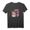 Süßes Einhorn T-Shirt für 9-Jährige Mädchen - Perfektes Geburtstagsgeschenk für kleine Pferdeliebhaberinnen und Einhornfans