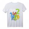 Kinder T-Shirt zum 2. Geburtstag - Dinosaurier Motiv für Jungen, lustiges Dino Party Shirt für kleine Dino-Liebhaber