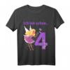 Kinder Fee T-Shirt zum 4. Geburtstag - Märchenhaftes Geburtstagsoutfit für Mädchen, Tochter & Nichte