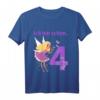 Kinder Fee T-Shirt zum 4. Geburtstag - Märchenhaftes Geburtstagsoutfit für Mädchen, Tochter & Nichte