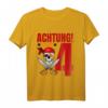 Kinder Geburtstag T-Shirt für 4 Jahre alten Jungen - Lustiges Piraten Motiv für Geburtstag & Party