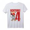 Kinder Geburtstag T-Shirt für 4 Jahre alten Jungen - Lustiges Piraten Motiv für Geburtstag & Party