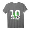 Kinder 10. Geburtstag Junge Fußball T-Shirt – Cooles Geburtstagsoutfit für kleine Fußball-Fans und Party m Motto