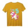 Kinder 5 Jahre alt Geburtstag Outfit Jungen und Mädchen mit Einhorn - Süßes und klassisches T-Shirt für den 5. Geburtstag