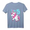 Kinder 5 Jahre alt Geburtstag Outfit Jungen und Mädchen mit Einhorn - Süßes und klassisches T-Shirt für den 5. Geburtstag