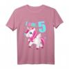 Kinder 5 Jahre alt Geburtstag Outfit Jungen und Mädchen mit Einhorn - Süßes und klassisches T-Shirt für den 5. Geburtstag