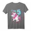 Kinder 5 Jahre alt Geburtstag Outfit Jungen und Mädchen mit Einhorn - Süßes und klassisches T-Shirt für den 5. Geburtstag
