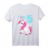 Kinder 5 Jahre alt Geburtstag Outfit Jungen und Mädchen mit Einhorn - Süßes und klassisches T-Shirt für den 5. Geburtstag