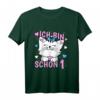 Kinder Ich bin schon 1 Jahr alt Mädchen Geburtstags-Outfit mit Katze - Niedliches T-Shirt für die Geburtstagsfeier, Kita & Kindergarten