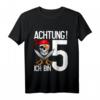 Kinder 5 Jahre alt Geburtstag Junge Pirat Party T-Shirt - Lustiges Geschenk zum 5. Geburtstag für Jungen mit Piratenmotiv