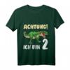 Kinder Dino T-Shirt zum 2. Geburtstag für Jungen - Dinosaurier Geschenk für 2-Jährige mit klassischem Schnitt