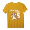 Ich bin schon fünf Einhorn Dab - Geburtstags T-Shirt für 5-Jährige Kinder, Jungen und Mädchen, ideales Geschenk zum fünften Geburtstag