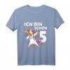 Ich bin schon fünf Einhorn Dab - Geburtstags T-Shirt für 5-Jährige Kinder, Jungen und Mädchen, ideales Geschenk zum fünften Geburtstag