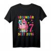 Kinder 7. Geburtstag Einhorn Mädchen T-Shirt - Perfektes Geschenk für süße Geburtstagskinder, geeignet für Mädchen und Kinder