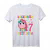 Kinder 7. Geburtstag Einhorn Mädchen T-Shirt - Perfektes Geschenk für süße Geburtstagskinder, geeignet für Mädchen und Kinder